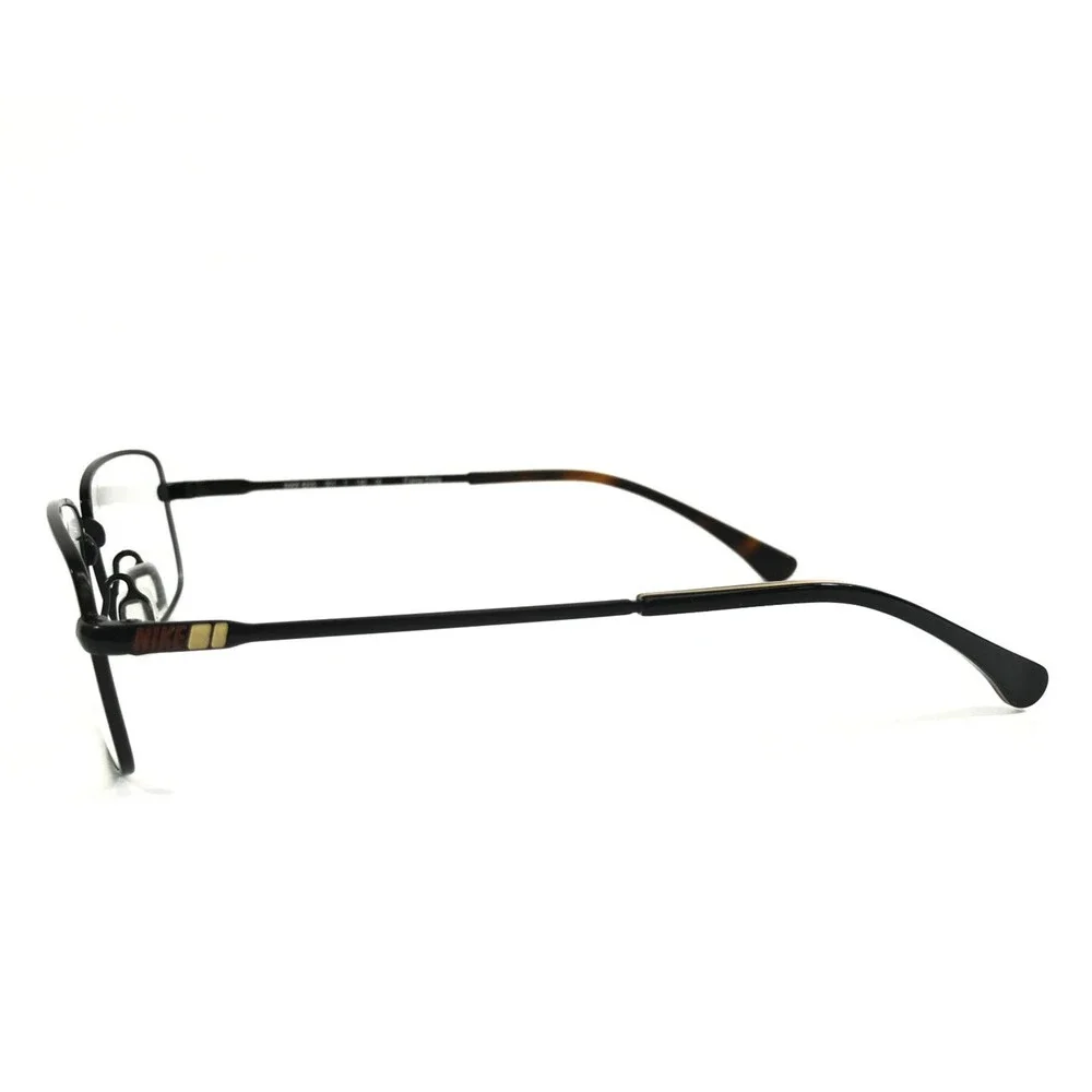 Nike Eyeglasses Frames 8205 001 Satin Black Rectangle Wire Rim 52-17-140